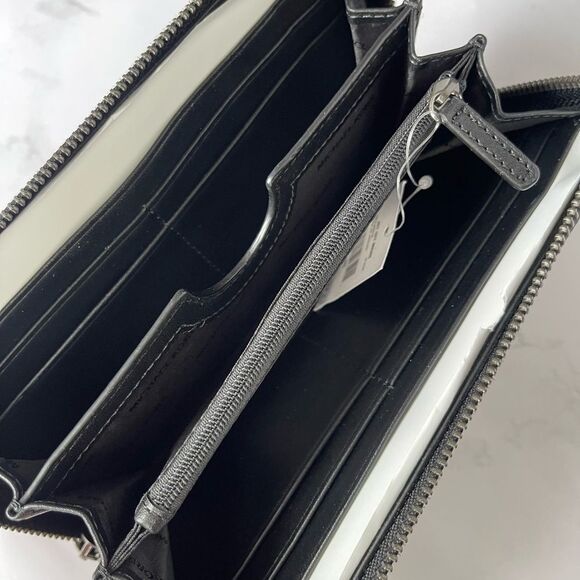 MICHAEL KORS BLACK PVC TECH TRAVEL MENS WALLET BLACK PVC LOGO WALLET NEW - Picture 2 of 12